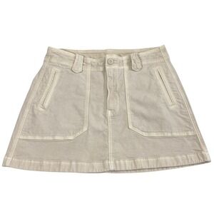 American Eagle Khaki Tan Utility Mini Skirt Women Size 6 Cargo Pocket Minimalist